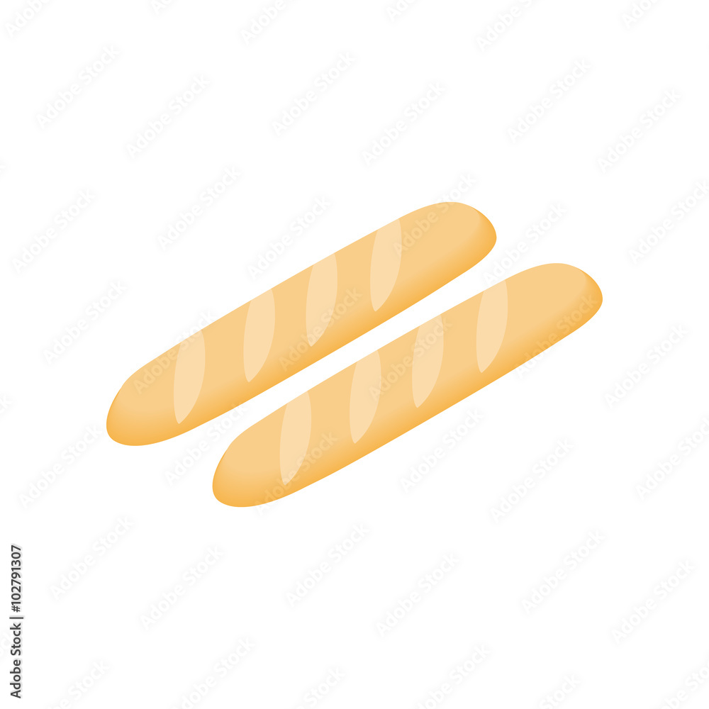 French baguettes  isometric 3d icon