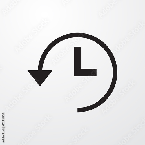 Time back icon for web and ...