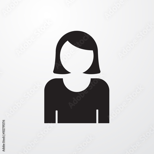 Female user avatar icon for web and mobile.