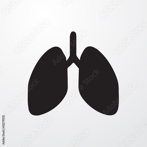 Lungs icon for web and mobile.