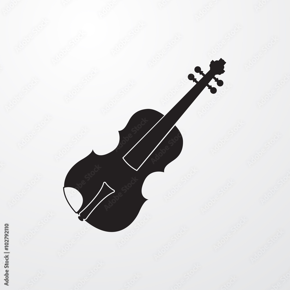Obraz premium Violin icon for web and mobile