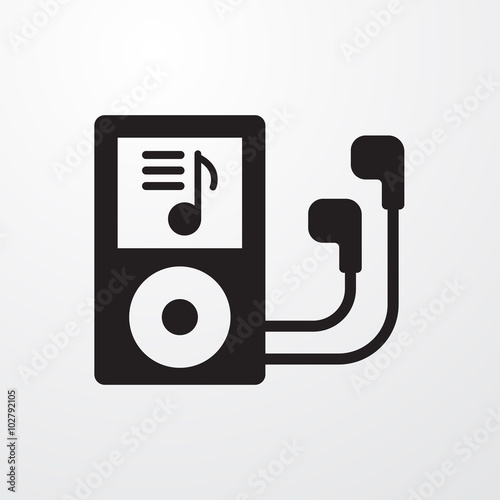 MP3 player with headphones ...