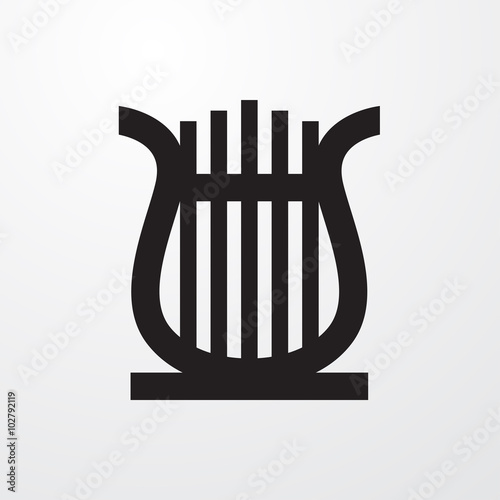 Lyre icon for web and mobile