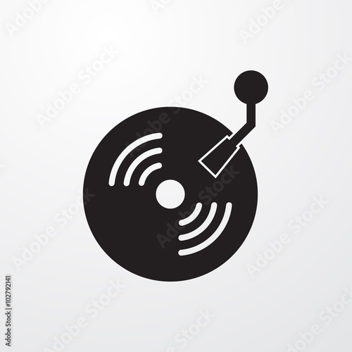 Retro vinyl icon