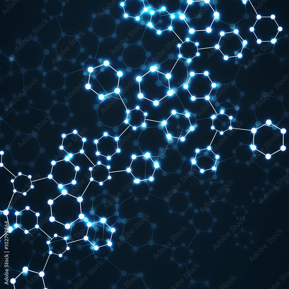 Molecule DNA glowing. Abstract background Molecule DNA glowing. Abstract background