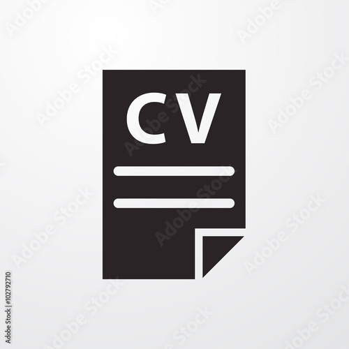 CV, resume icon for web and mobile