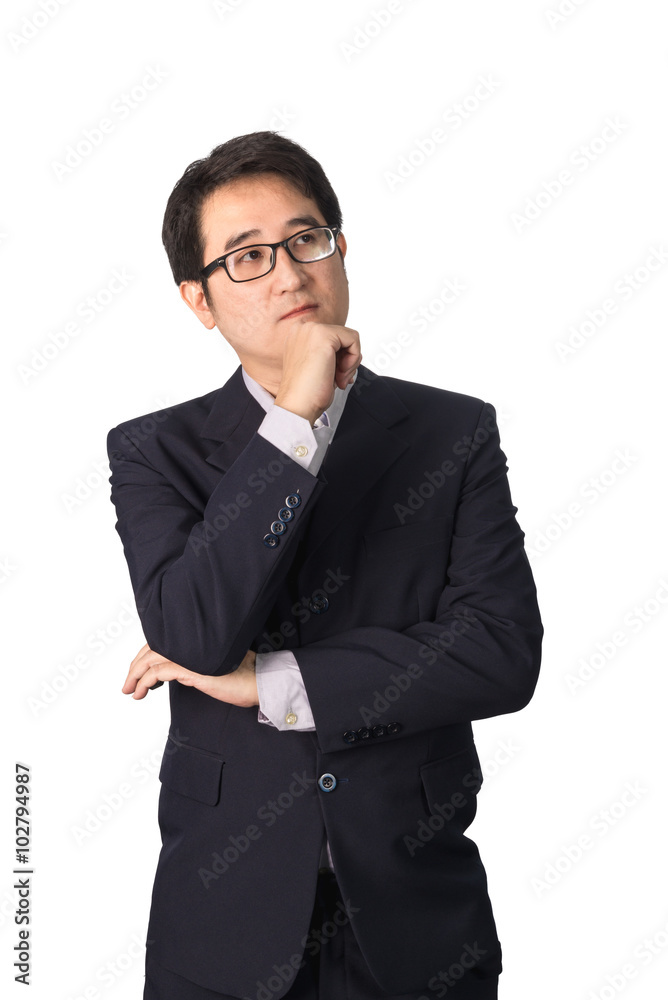 Asian businessman in suit, business, people and office concept,