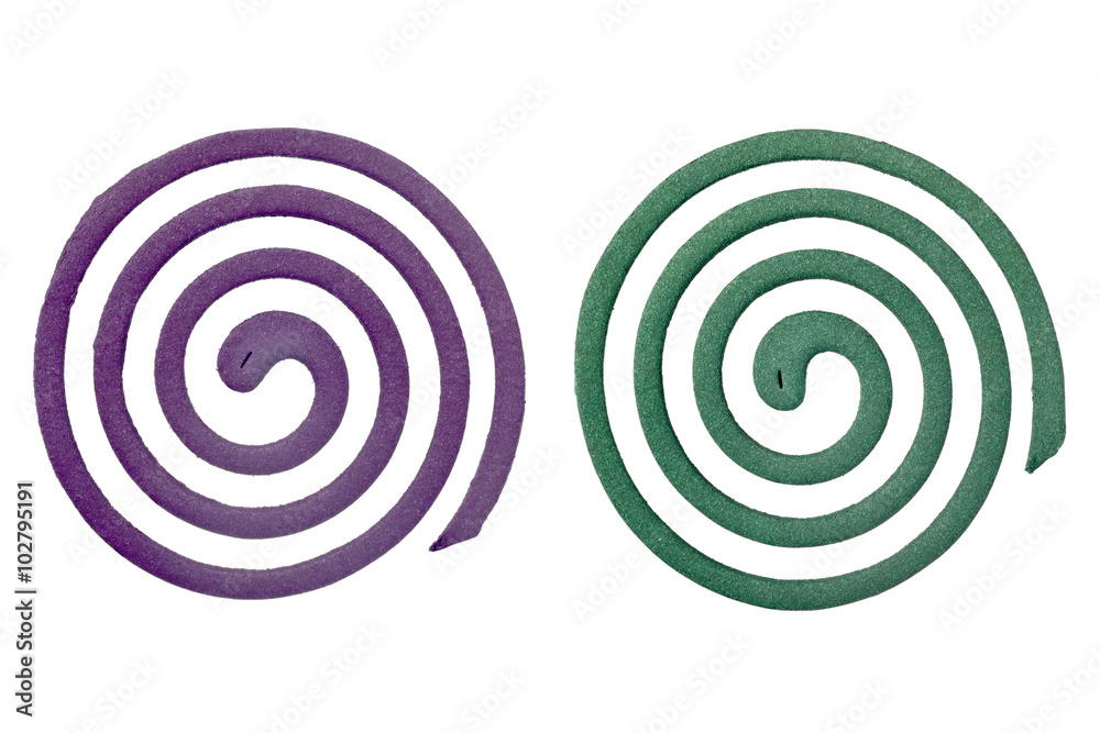 Two different scented mosquito coils Two different scented mosquito coils