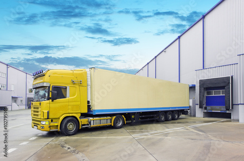Loading docks with truck