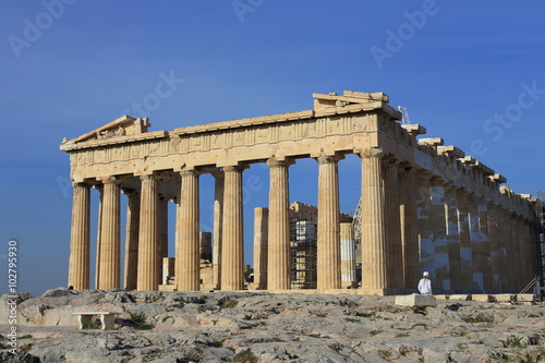 Parthenon temple on the Acropolis of Athens,Greece