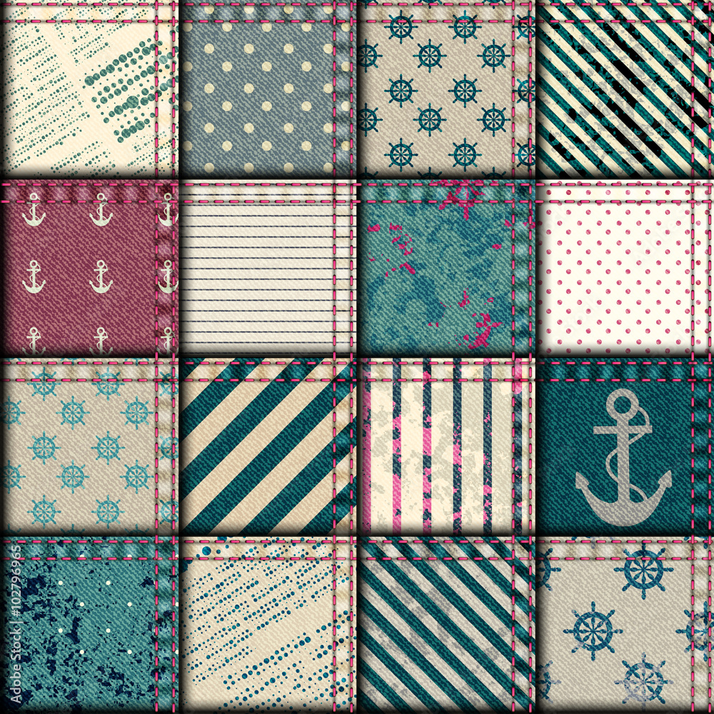 quilting design in nautical style