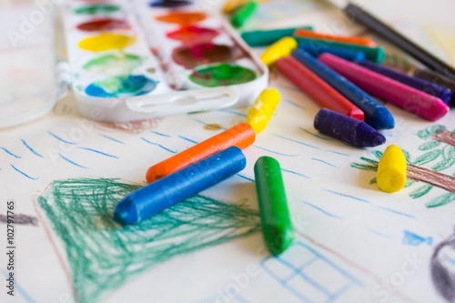 Multi-colored wax pencils