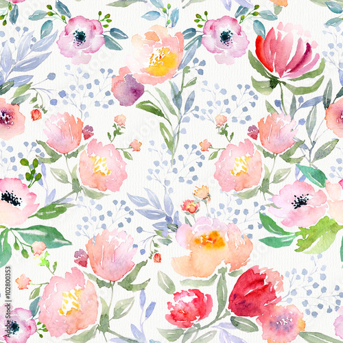 watercolor floral pattern