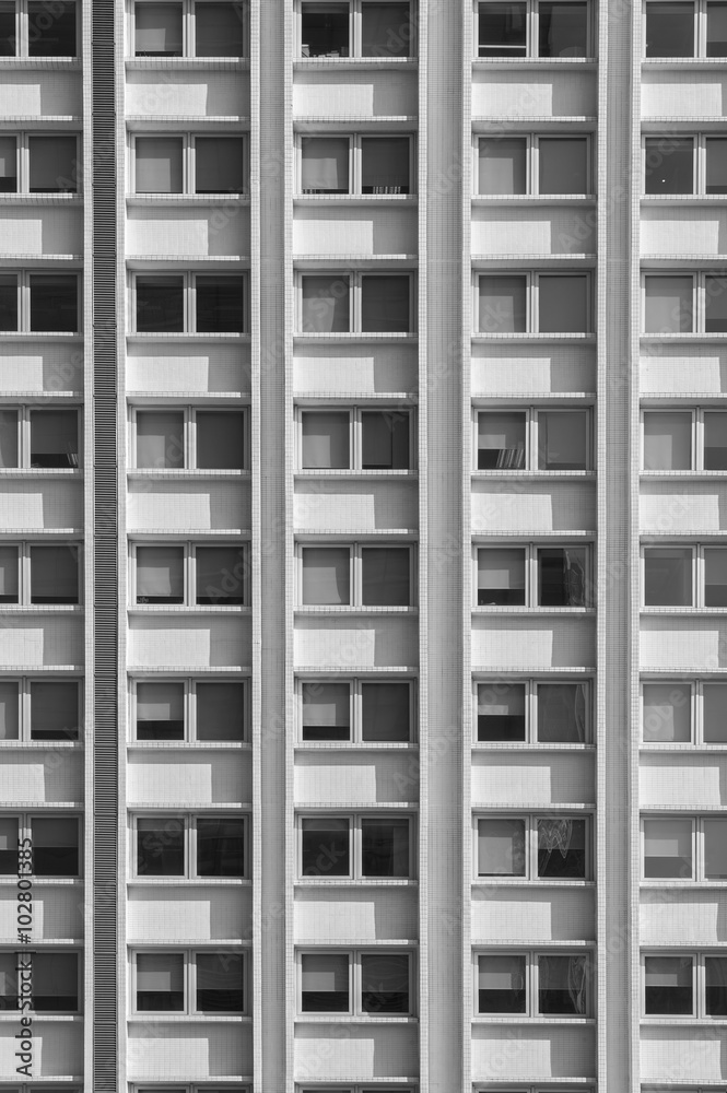 Facade exterior of modern building