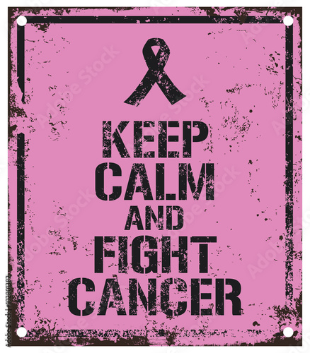 Canvas Print fight cancer sign