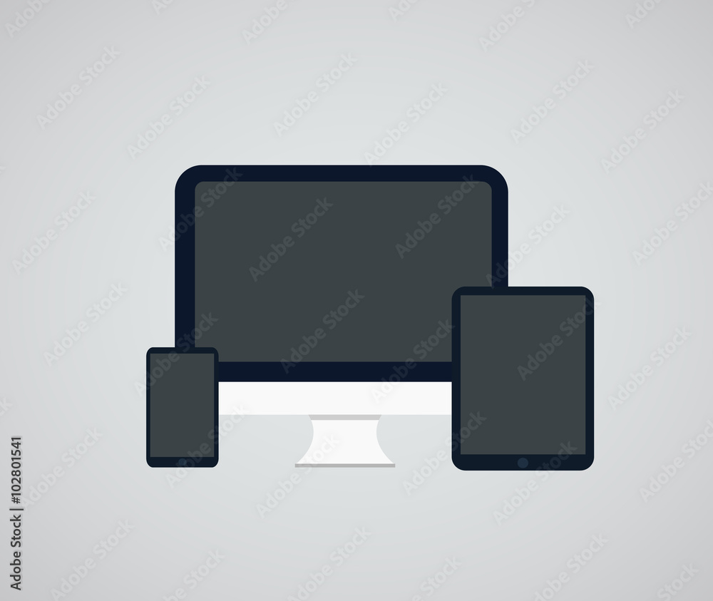 .Set of flat devices, mobile phone, tablet computer. Vector .Set of flat devices, mobile phone, tablet computer. Vector