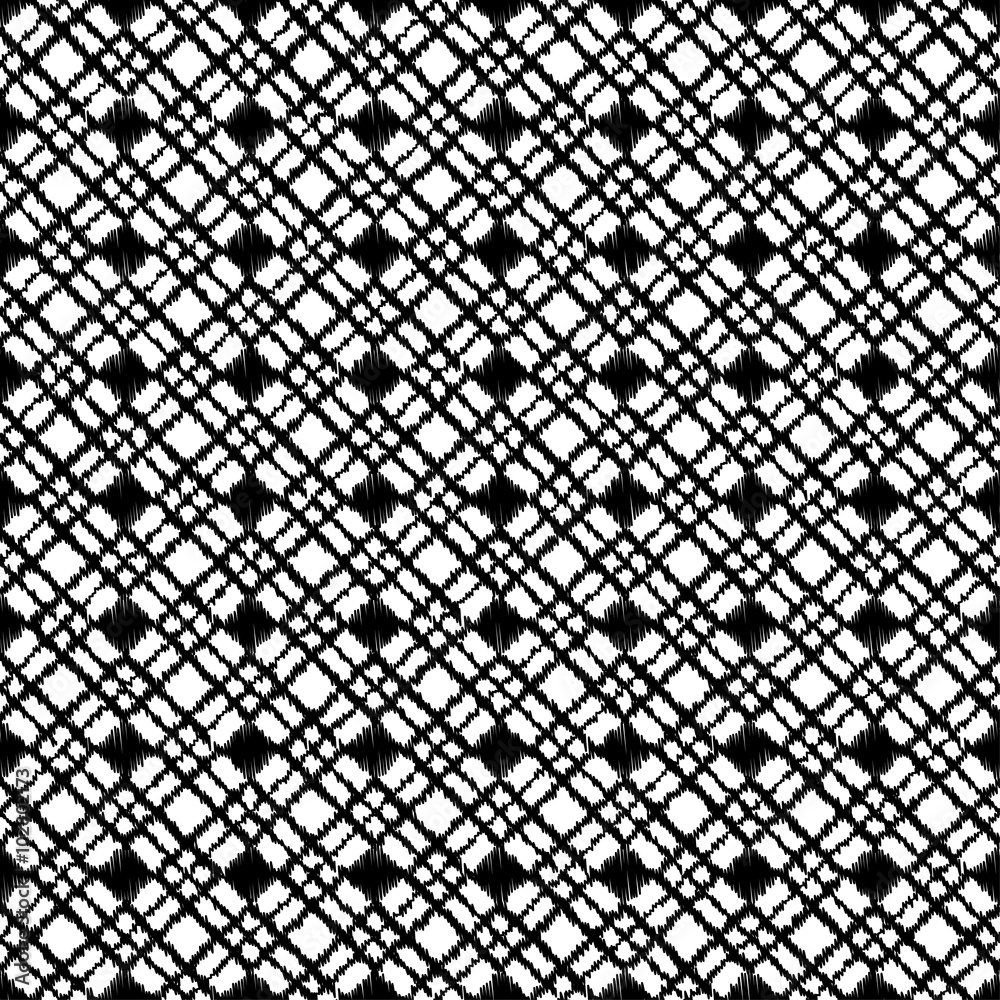Fototapeta premium Seamless black and white decorative vector background. Print. Cloth design, wallpaper.