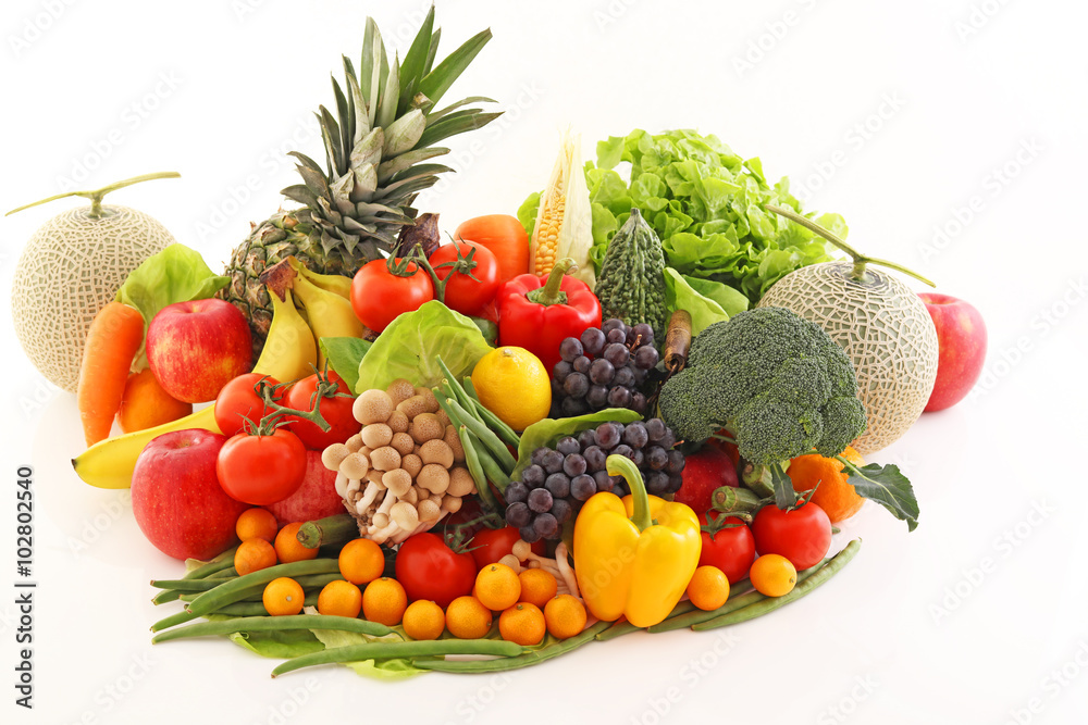 新鮮な野菜と果物