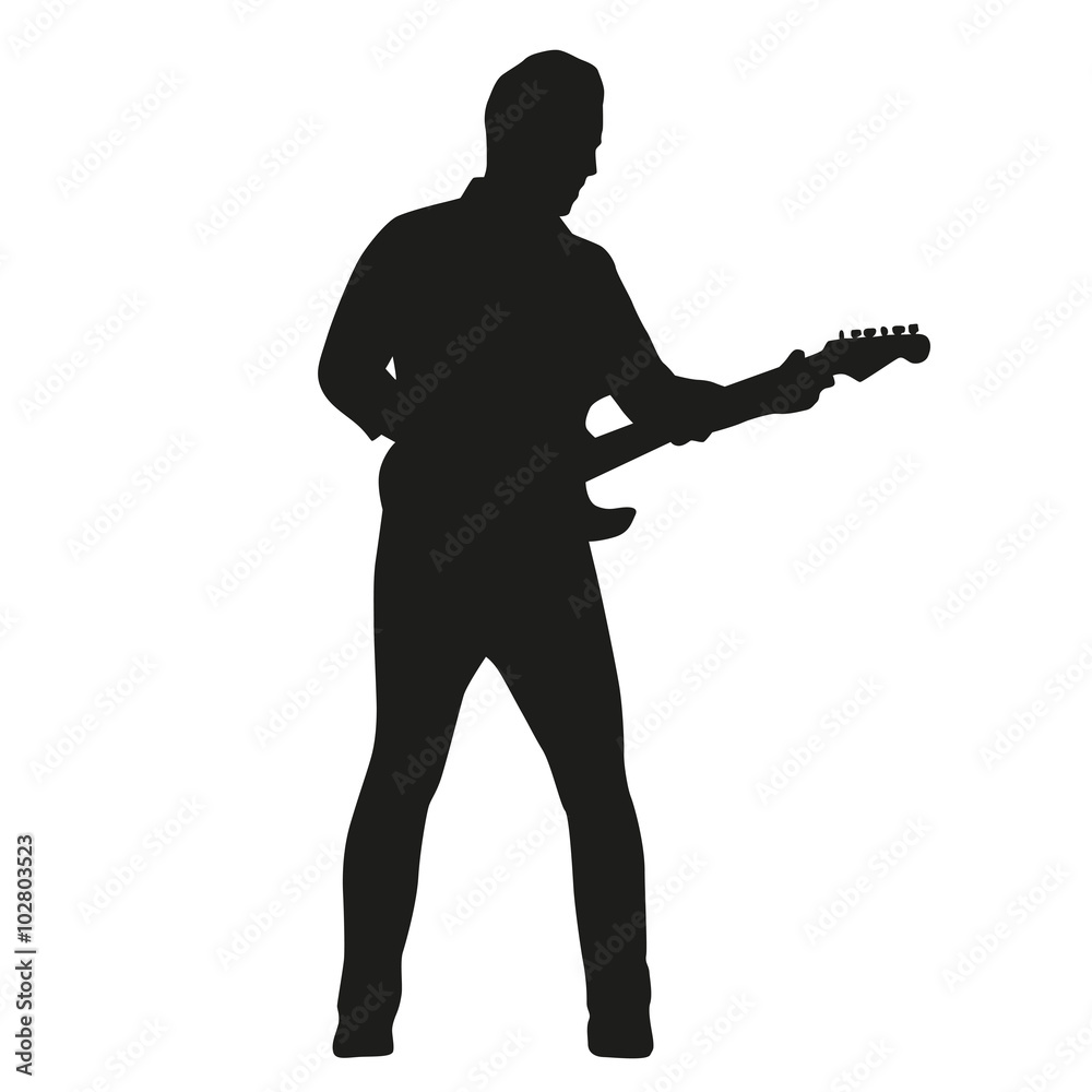 Guitar player silhouette Guitar player silhouette