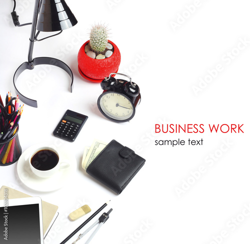 Wallpaper Mural Office work tools pencil notebook business concept
 Torontodigital.ca