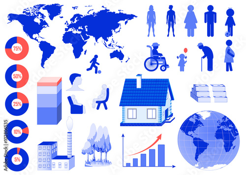 infographic. Set elements and symbols for design.