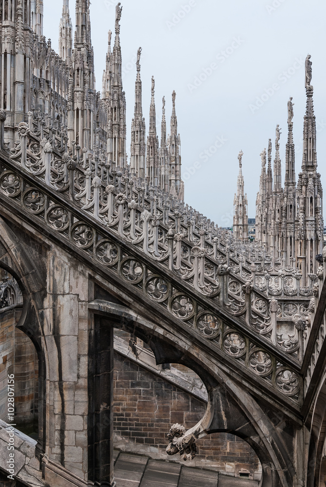 At the roof of Milan Cathedral