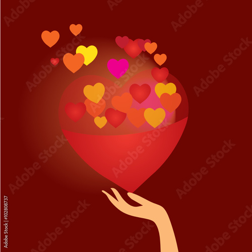 Valentines heart for love
