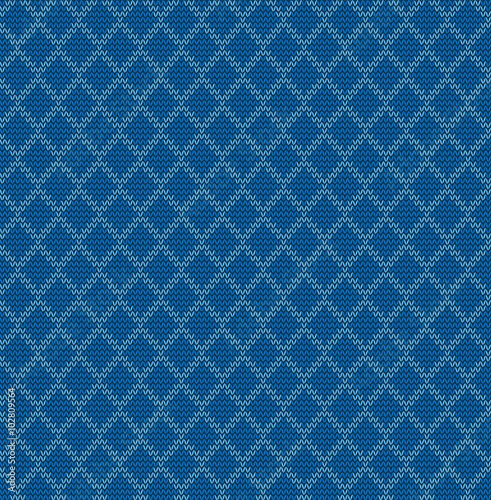 Seamless knitted geometric background, vector illustration