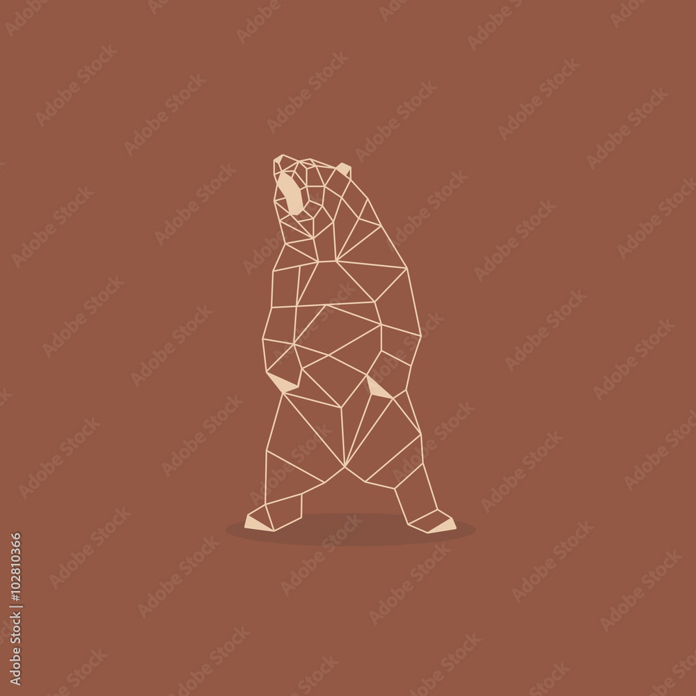 Obraz premium Geometric bear