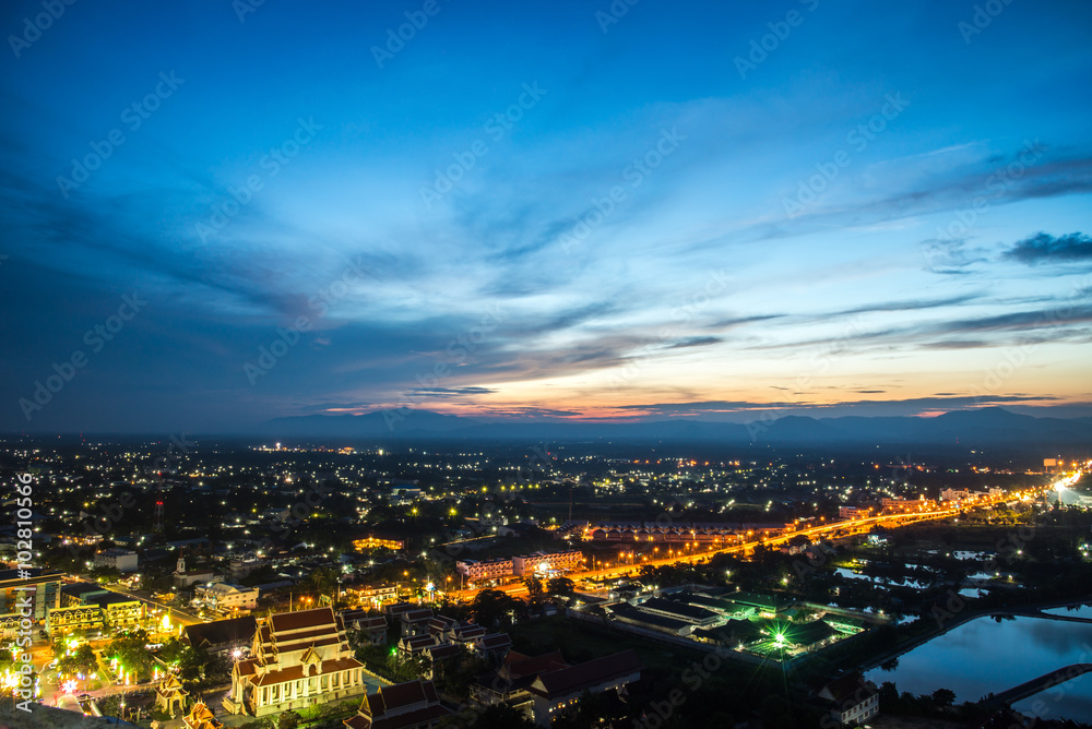 View of Downtown Prachuap Khiri Khan District from Thailand