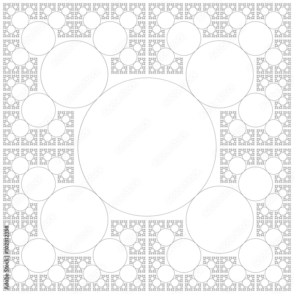 circle sacral geometry fractal structure background.