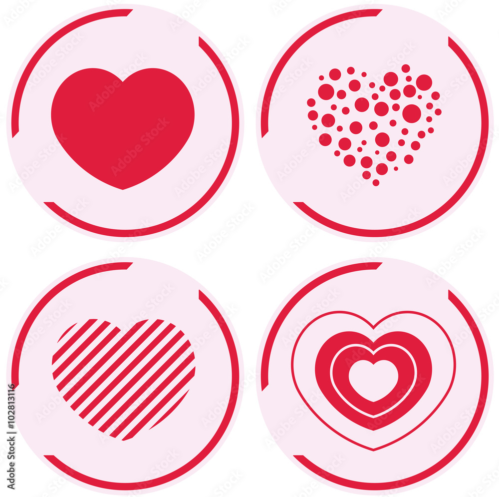 sign of the heart means love/ set vector icons of abstract hearts love sign of the heart means love/ set vector icons of abstract hearts love