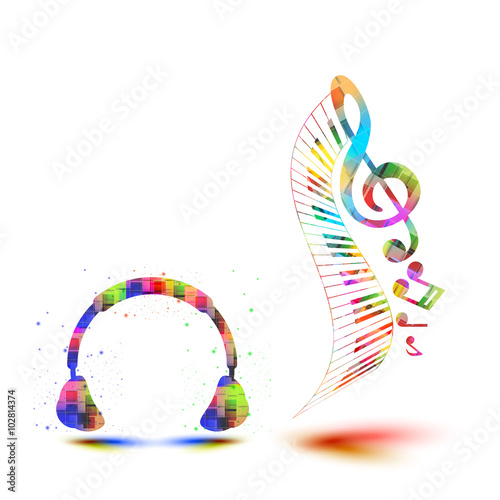 Headphones with note easy all editable