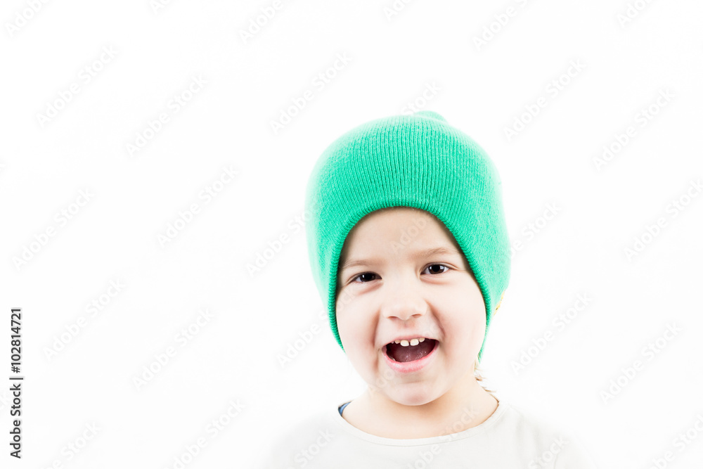 Portrait of little funky kid Portrait of little funky kid