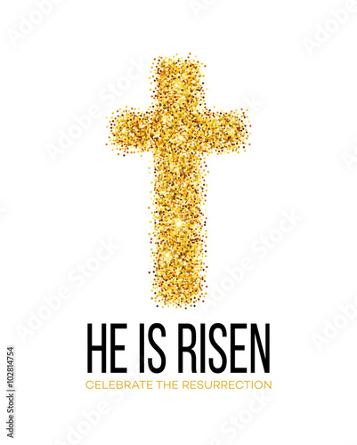 He is risen. Easter background. Vector illustration