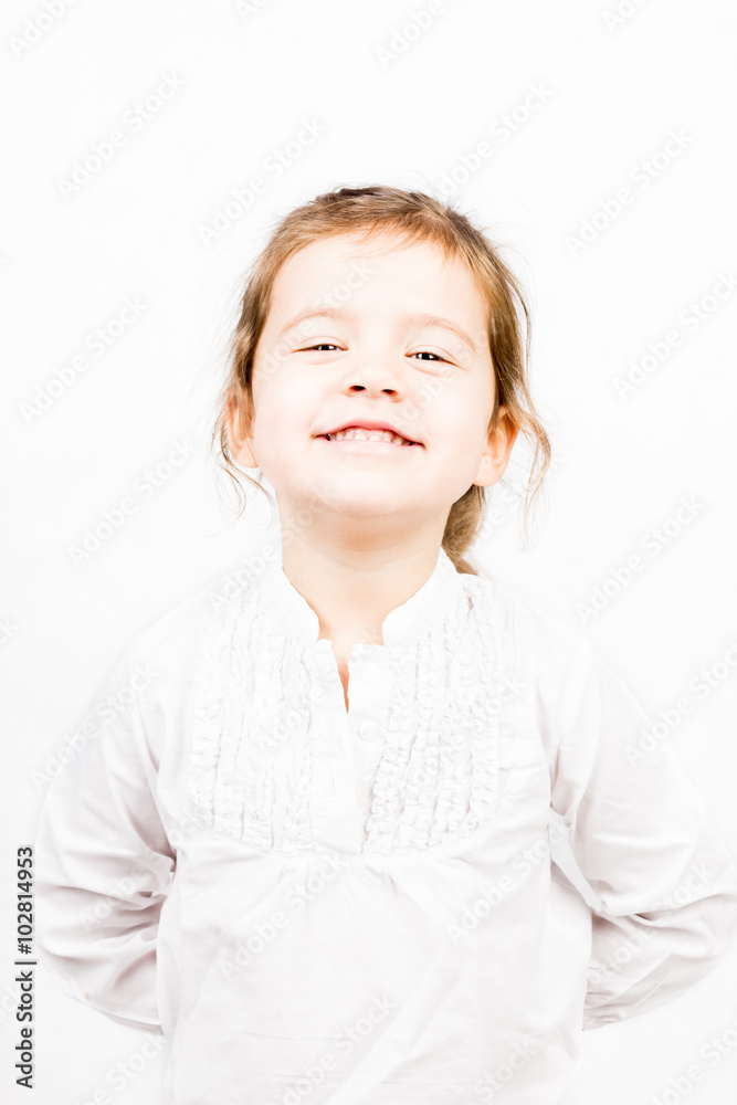 Emotional facial Expression of little girl - happiness Emotional facial Expression of little girl - happiness
