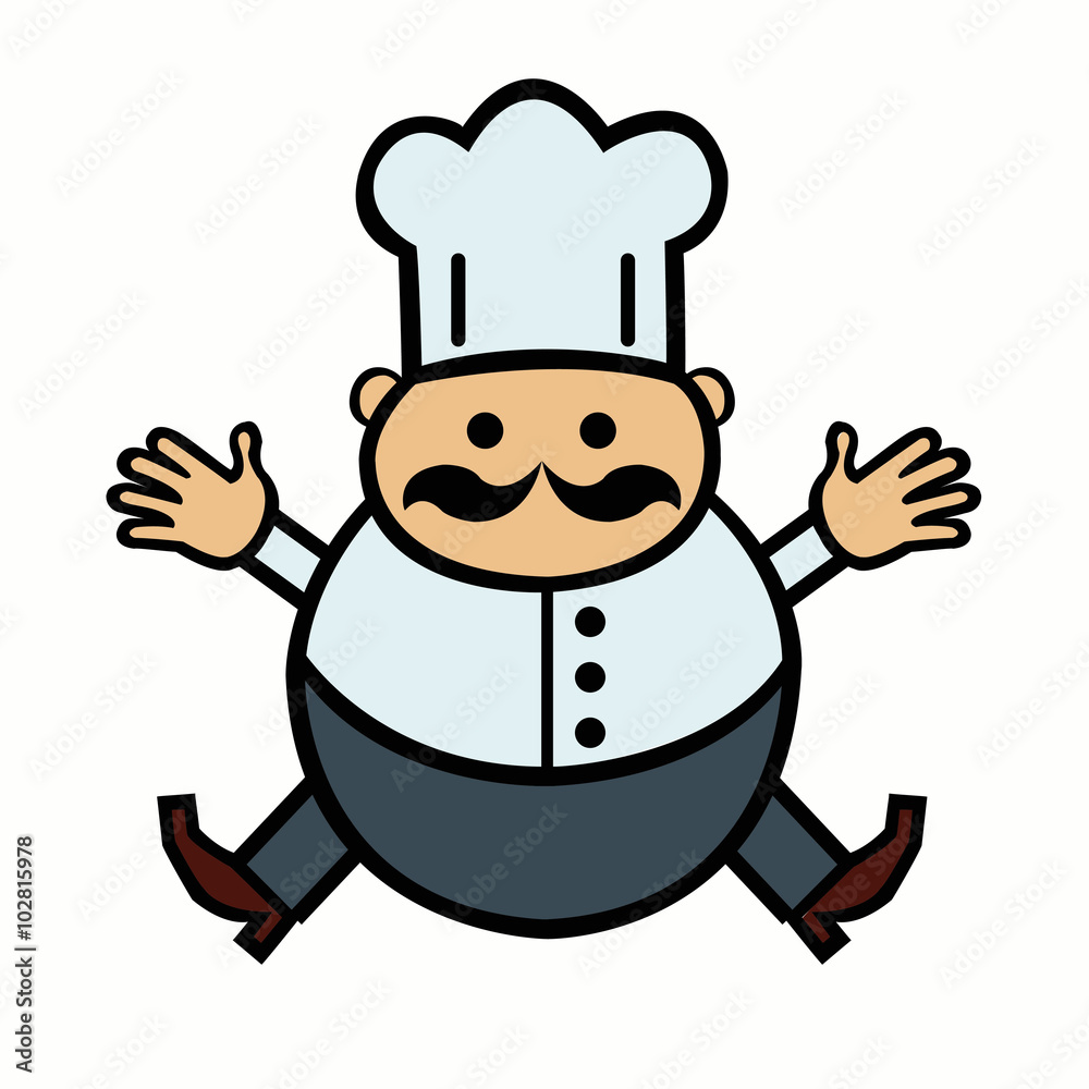 funny cartoon cook with a mustache funny cartoon cook with a mustache