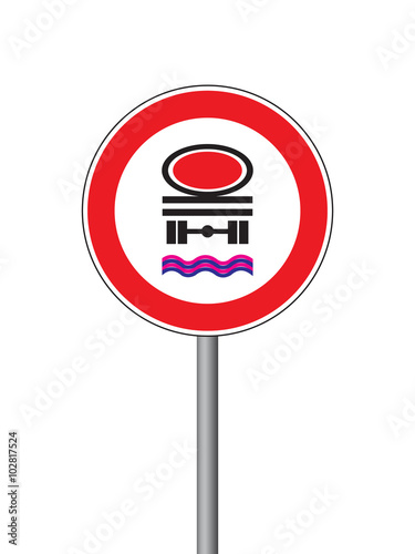 no vehicles carrying water-polluting cargo