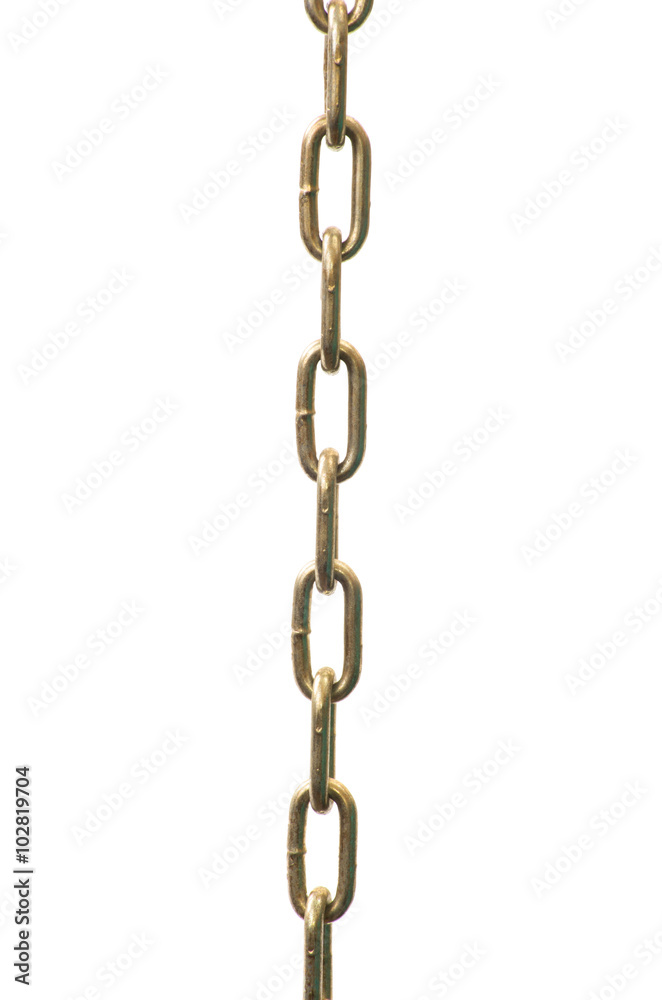 metal chain on white background metal chain on white background