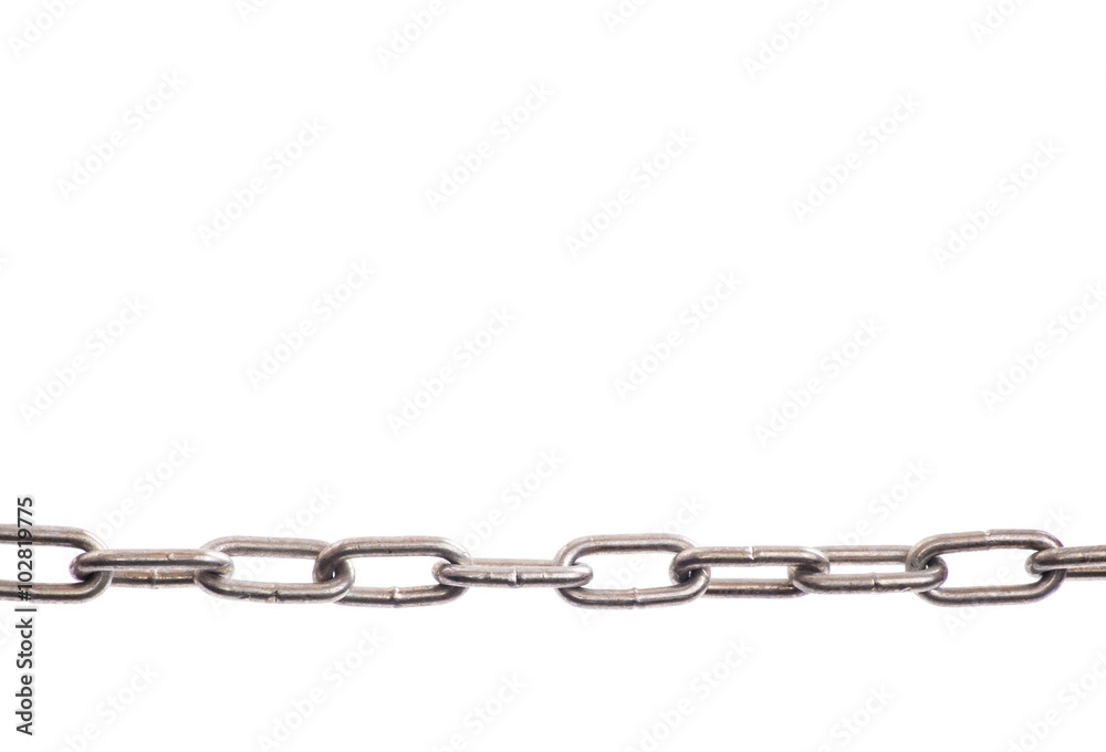 Fototapeta premium metal chain on white background