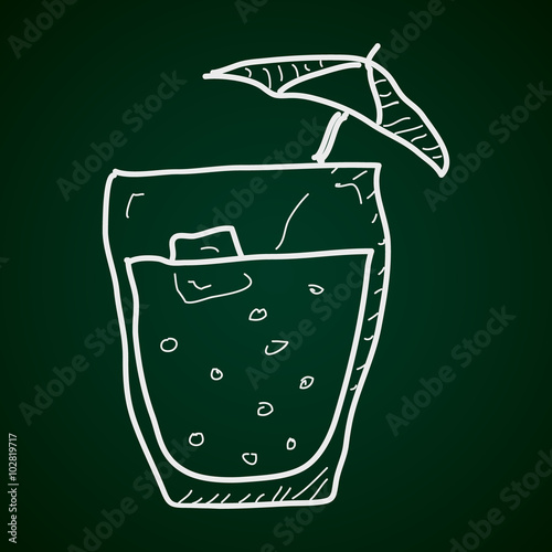 Simple doodle of a cocktail