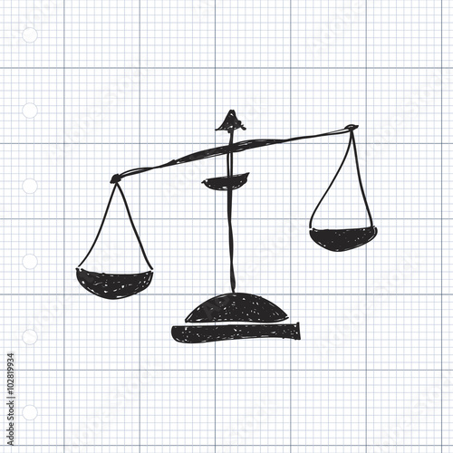 Simple doodle of a set of scales