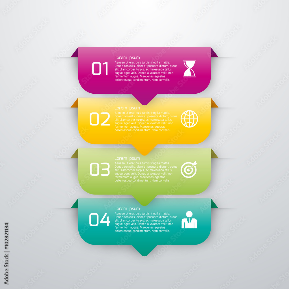 Vector illustration infographics four options Vector illustration infographics four options
