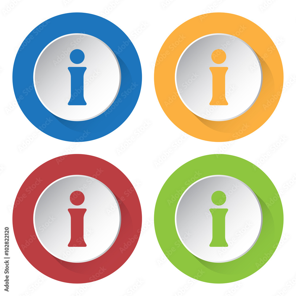 set of four icons - information set of four icons - information