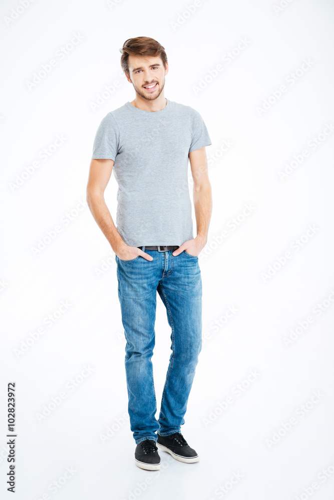 Full length portrait of a happy casual man Full length portrait of a happy casual man