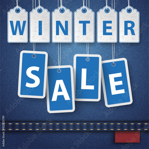 Jeans Winter Sale Price Stickers
