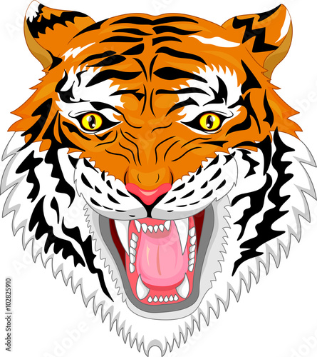Fototapeta Naklejka Na Ścianę i Meble -  tiger head mascot
