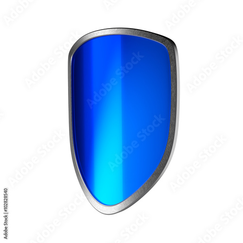 Free Download Blue shield isolated on the white background - GFXLoad