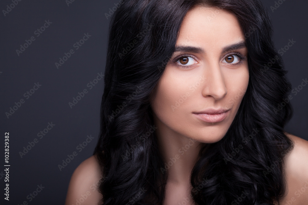 gorgeous dark haired young woman glam portrait gorgeous dark haired young woman glam portrait