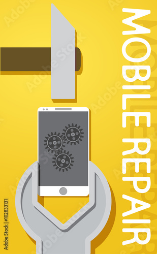 mobile repair and fix poster